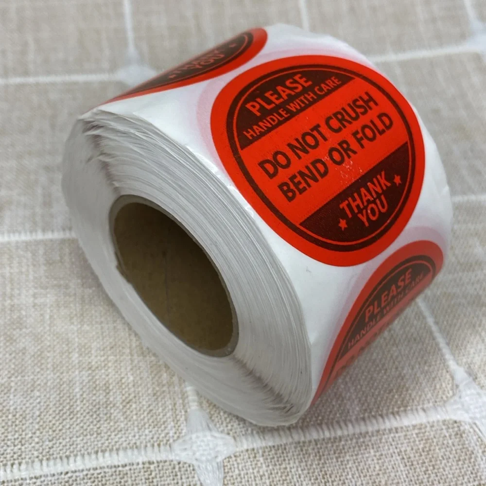Please Handle With Care Labels (600) Do Not Crush Bend or Fold Reseller Supplies
